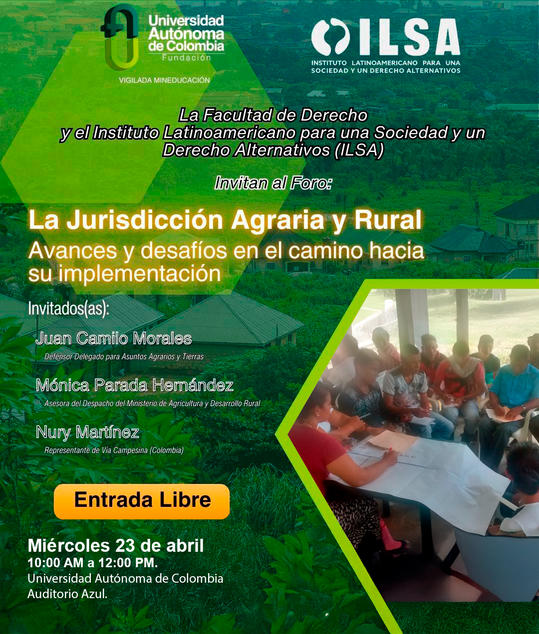 Foro La Jurisdicción Agraria y Rural: avances y desafíos en el camino hacia su implementación